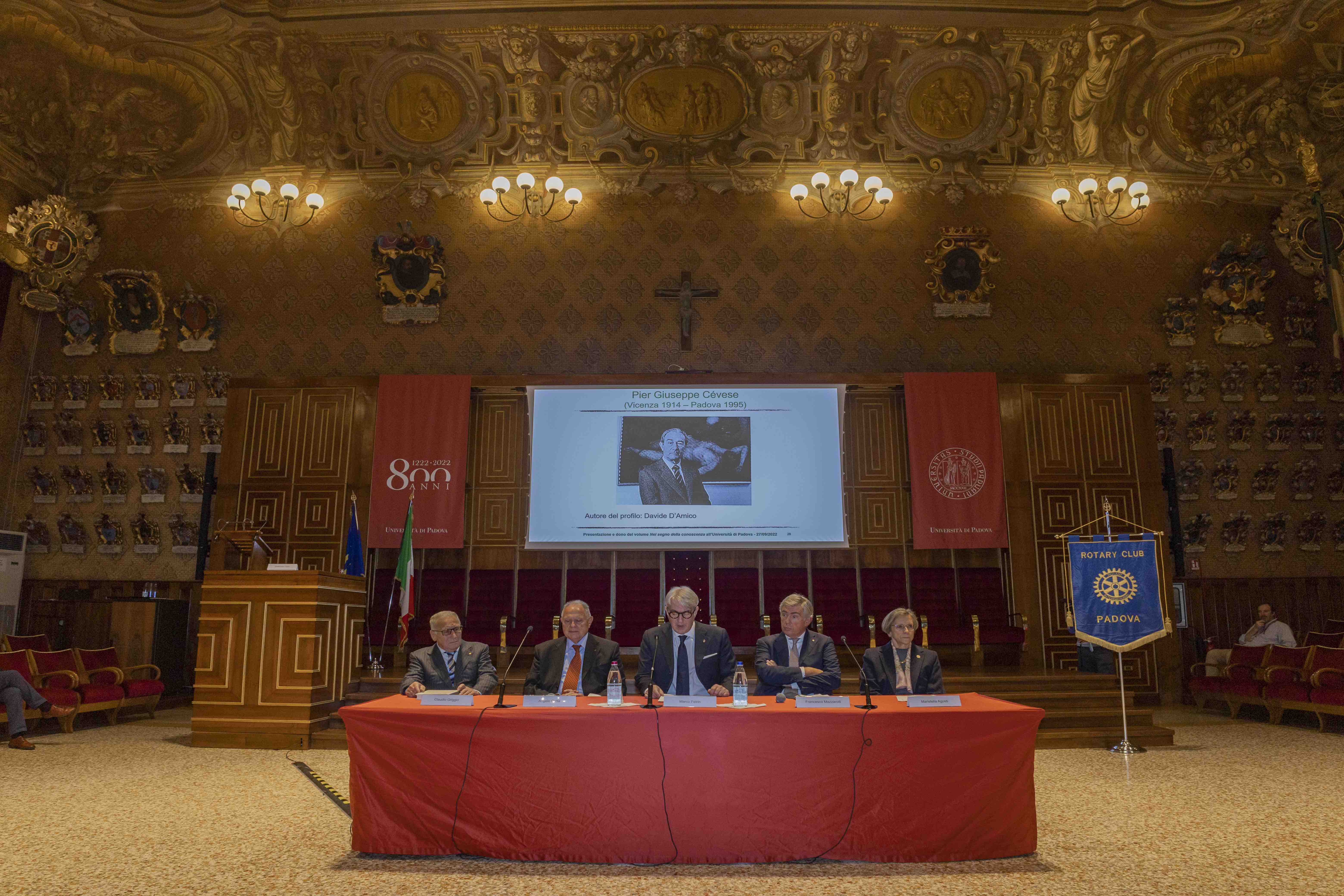 The speakers from right to left Agosti Mazzarolli Petrin Gatta Griggio