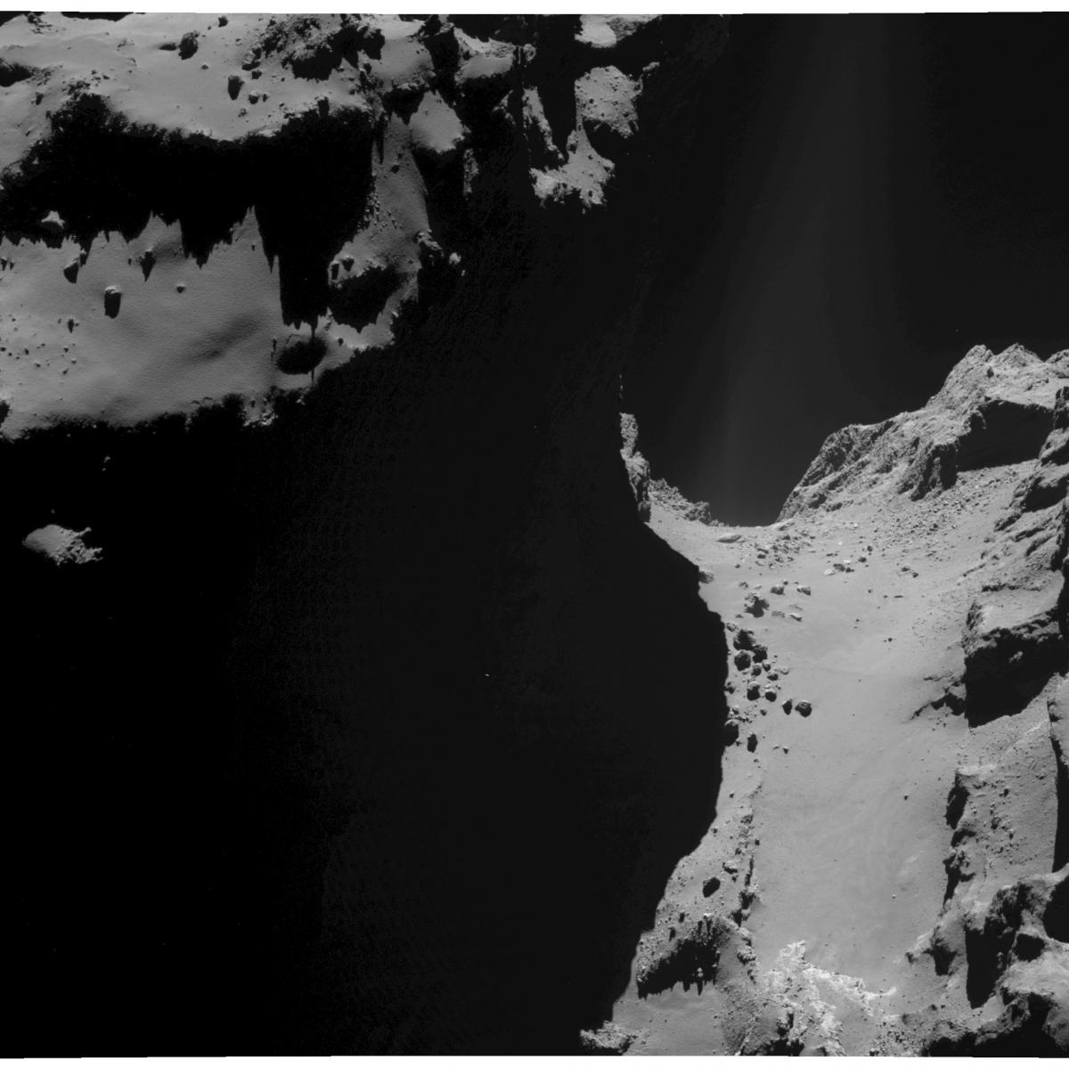 Vista della regione del "collo" della cometa