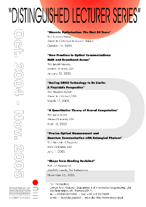 Distinguished Lecturer Series 2005 Poster