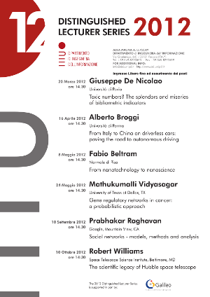 Distinguished Lecturer Series 2012 Poster	      